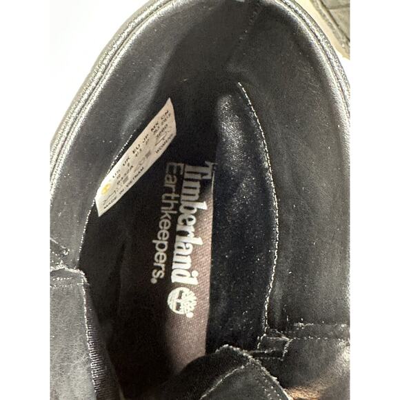 Timberland Womens‎ Glancy 6” Ankle Boots Sz 10 Black Suede High Block Heel Laces - Picture 8 of 12